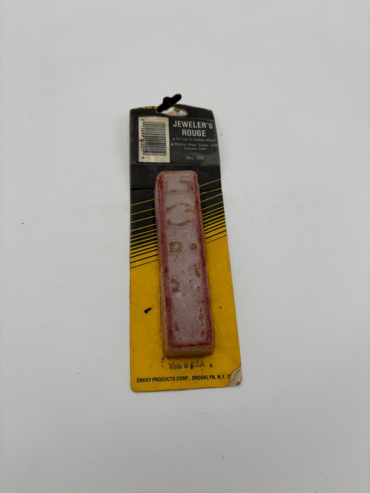VTG NEW ENKAV Jewelers Rouge Polishing Tool RED Made in USA No. 152