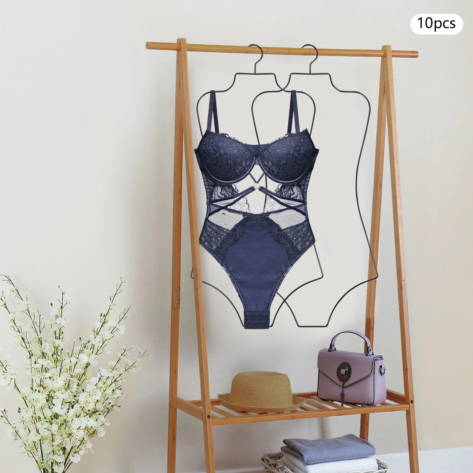 10PCS Swimsuit Hangers Body Shape Bikini Hanger Lingerie Display Metal Hangers