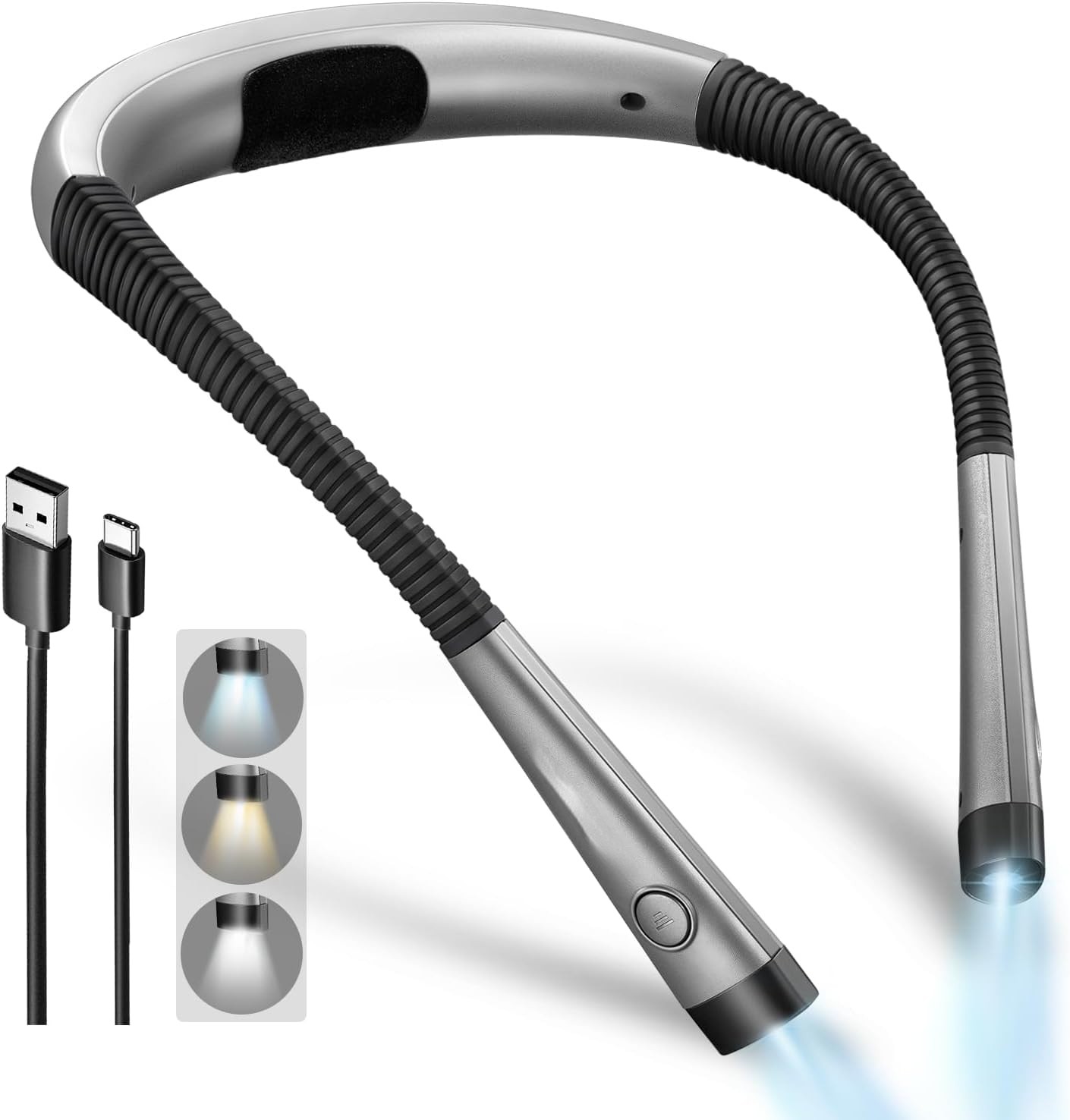 Neck Hanging Flashlight – Hands Free LED Rechargeable Torch for Outdoor Use