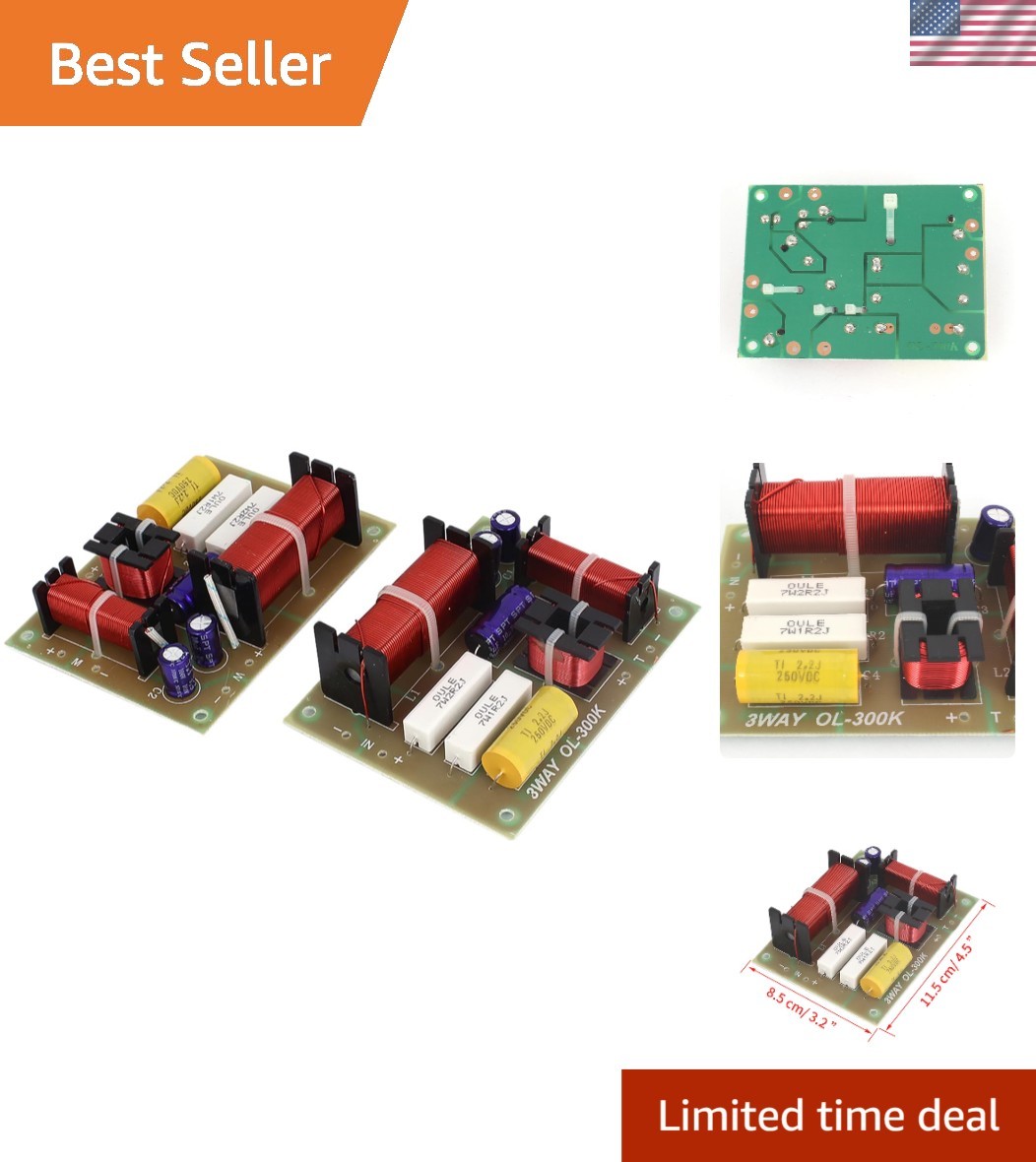 Elevate Your Audio with 2 x 180W Crossover Filters - 850/4800 Hz Dividers