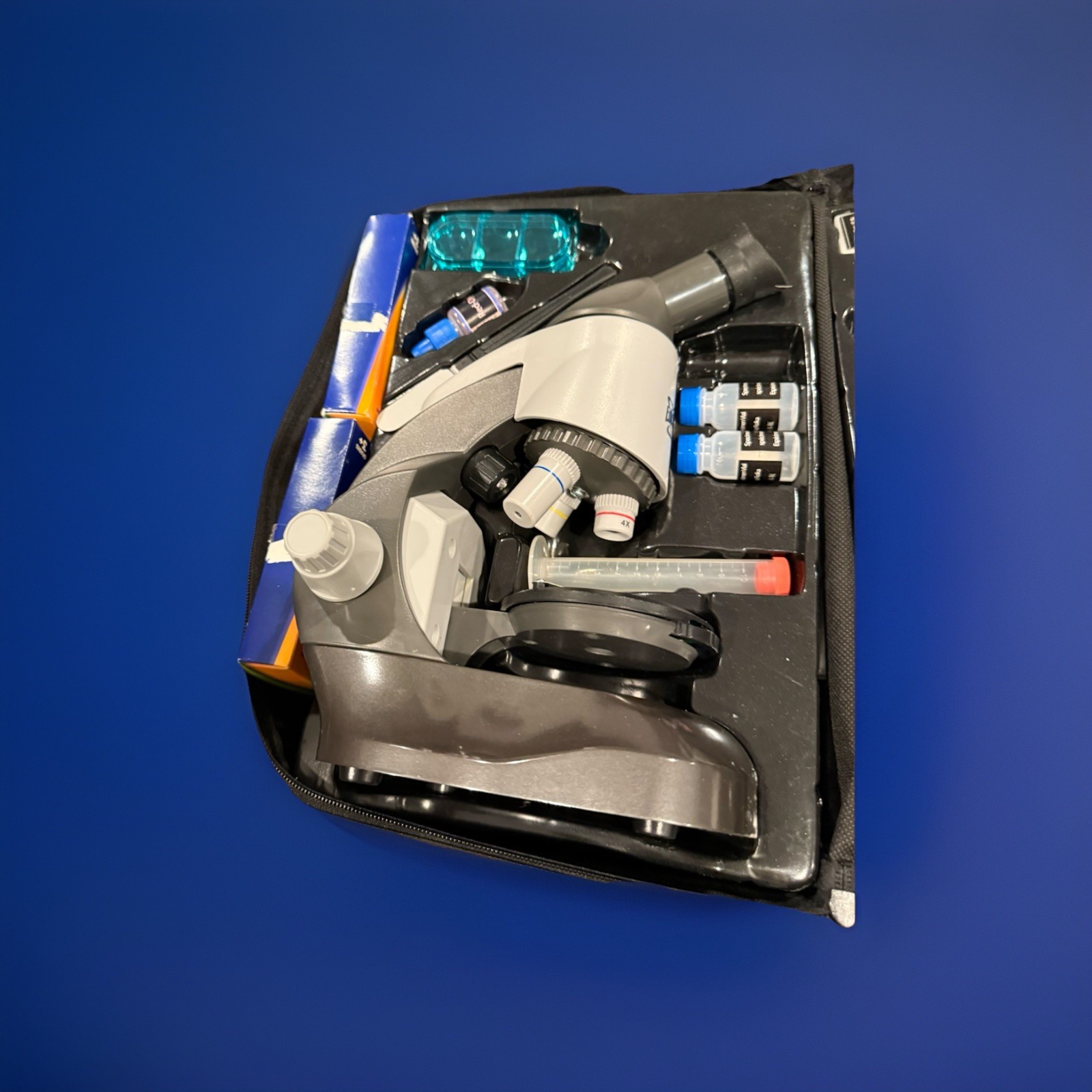 Student Microscope With Carrying Case EDU SCIENCE Binocular Viewer Ultra (BNS64)