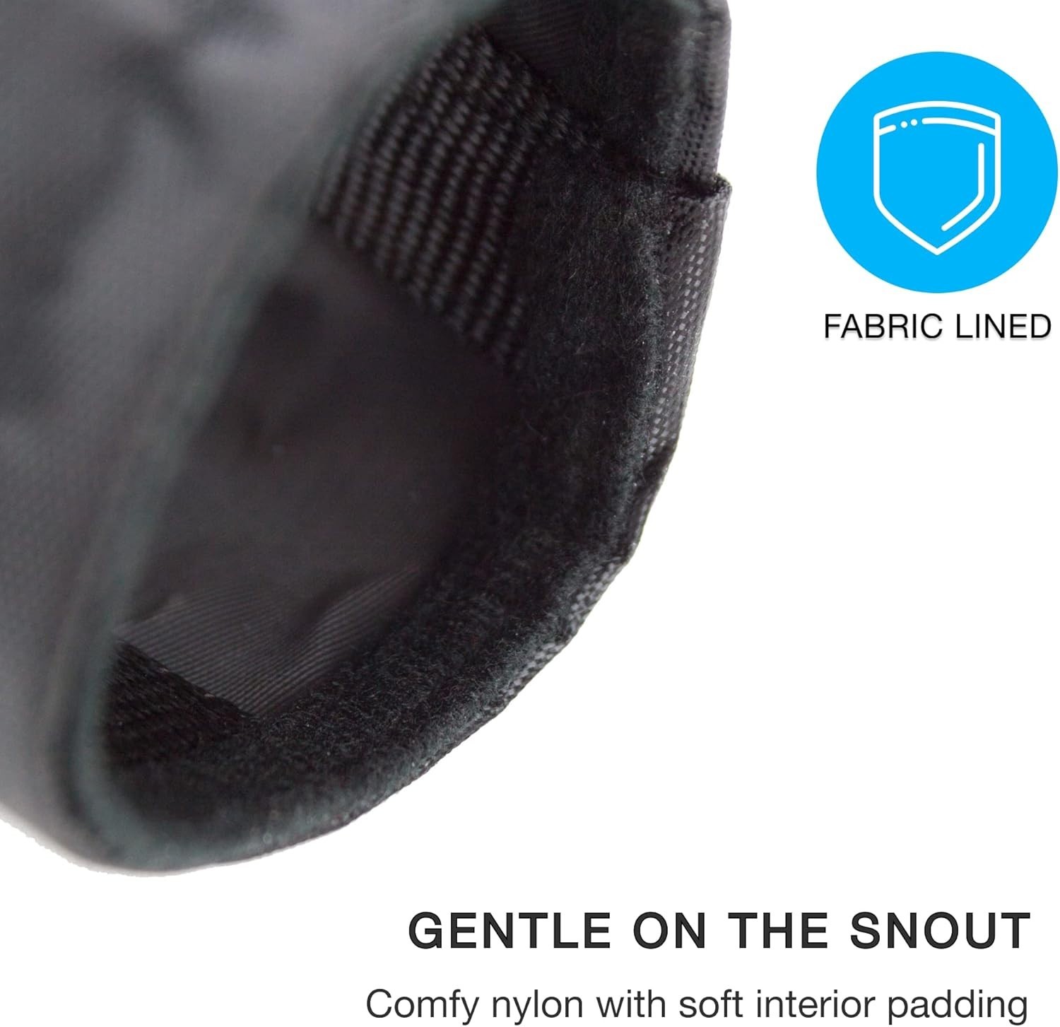 Soft Nylon Muzzle for Small Dogs 5-15lbs – Easy Quick-Fit with Buckle Closure