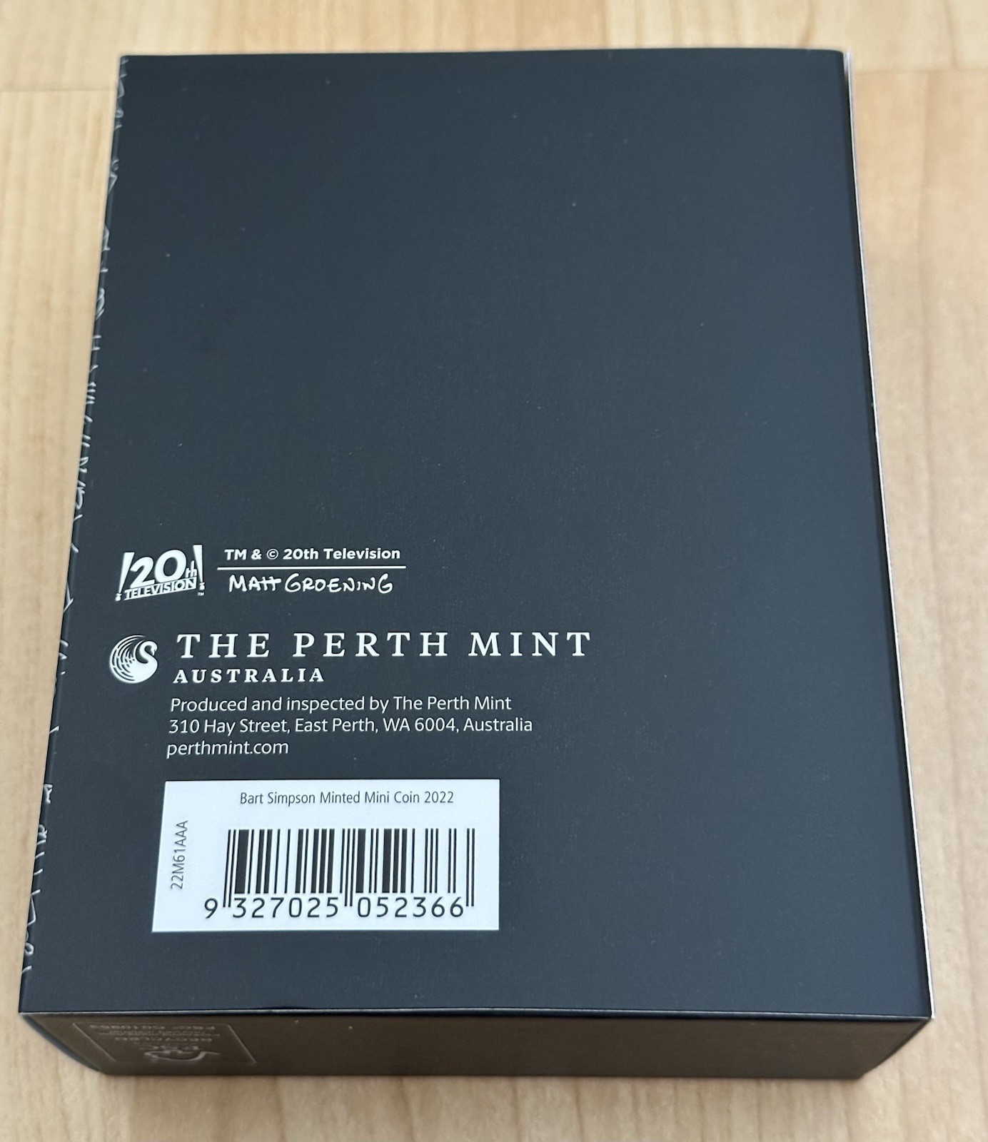 2022 Tuvalu The Simpsons Mini Series Bart Simpson 1 oz Silver BOXCOA 2500 Minted