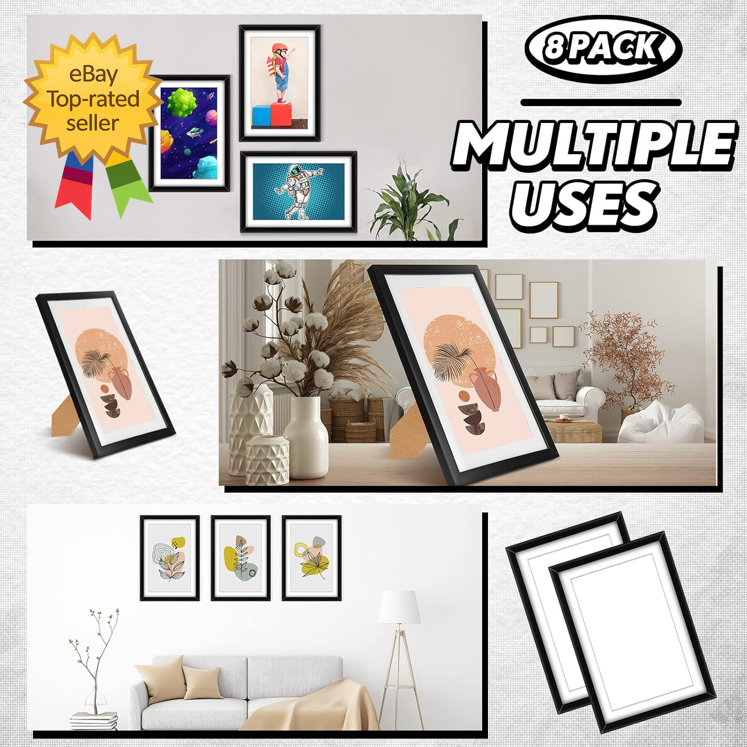 8 Pack Comic Book Frame UV Protection Comic Picture Magazine Frames Fits Current