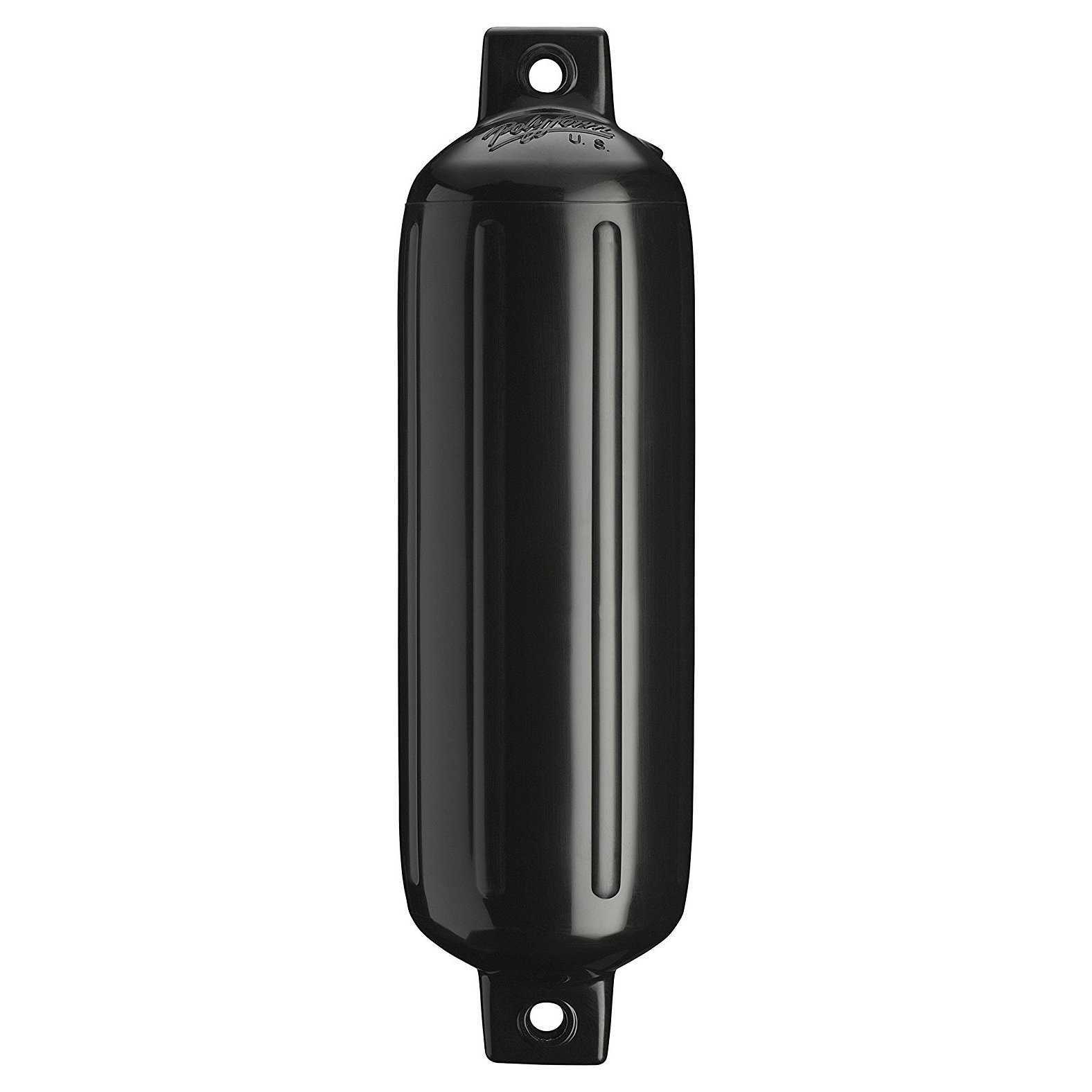 Polyform G-4 Black Marine Ribbed Fender 6.5" Diam x 22" Tall 22-830-435