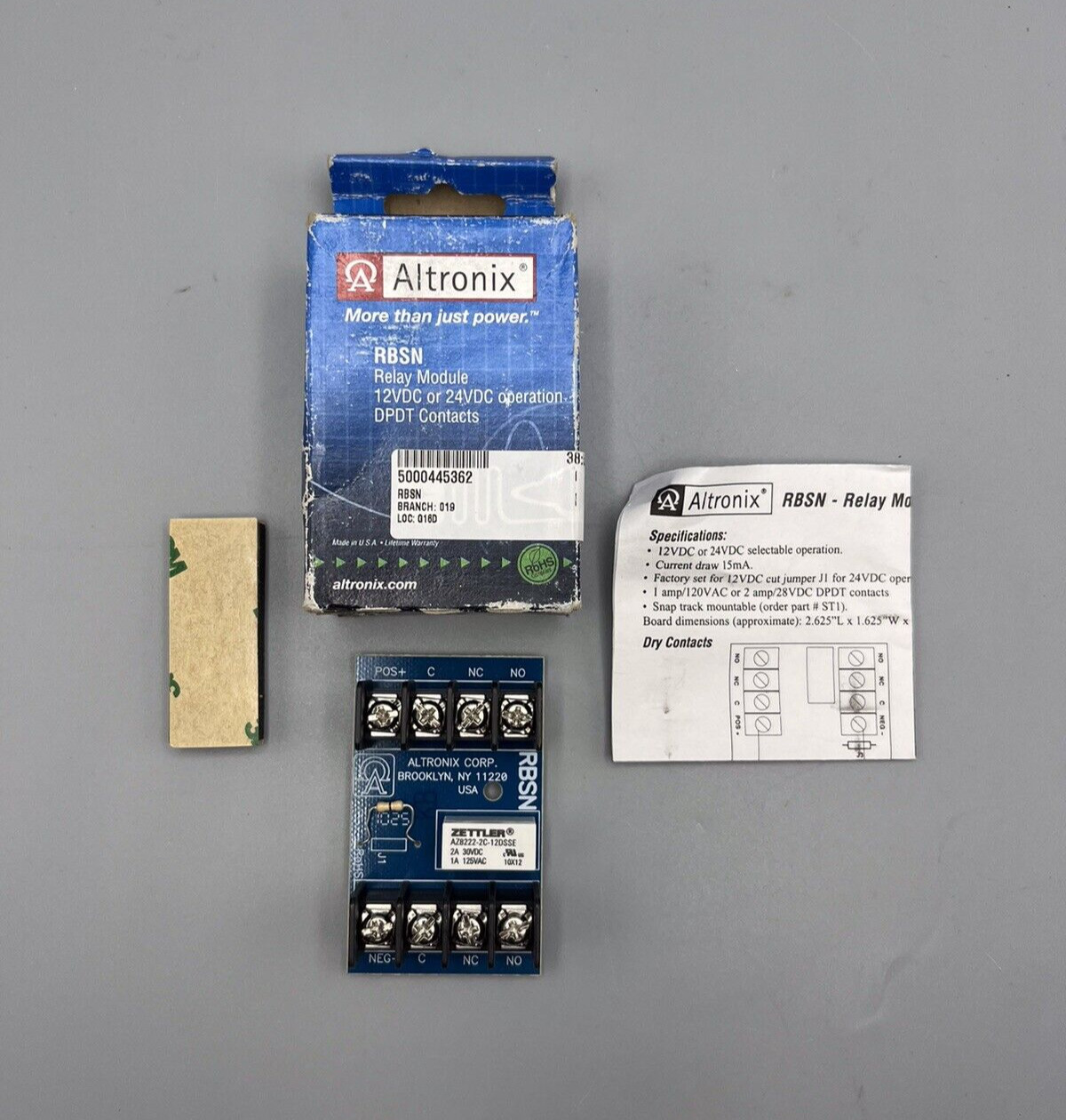 Altronix RBSN Relay Module *New Open Box* FREE SHIPPING