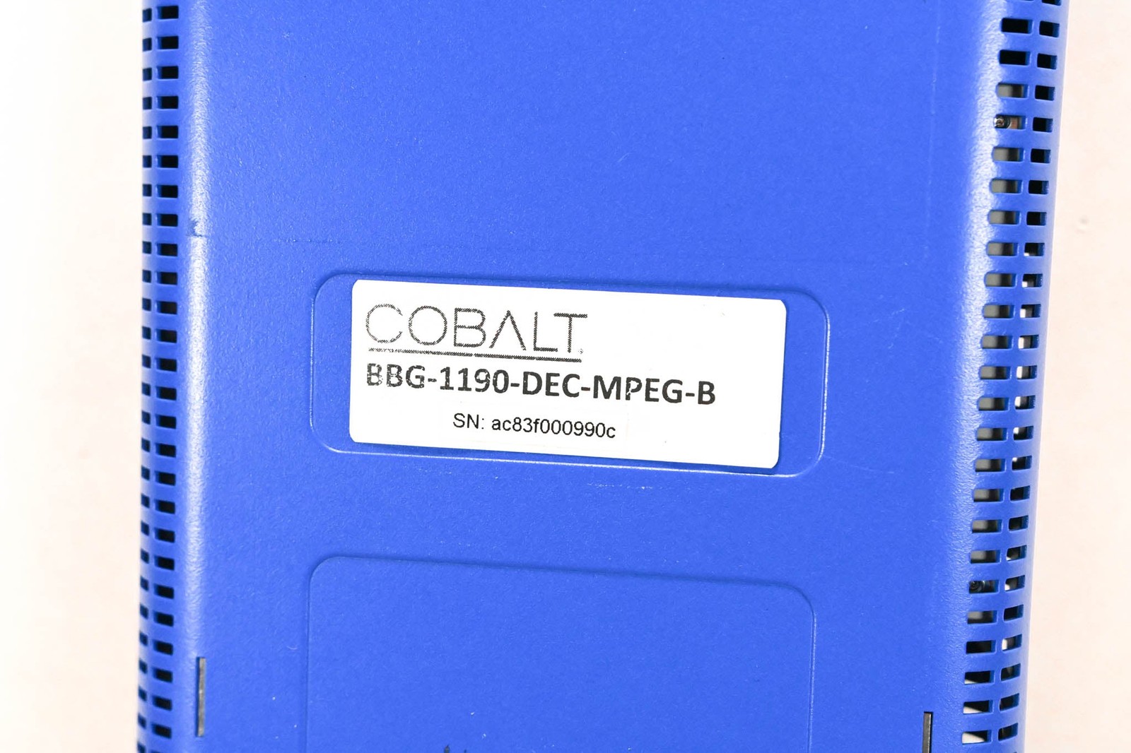 Cobalt BBG-1190-DEC-MPEG-B Broadcast Video Decoder CG01QAR