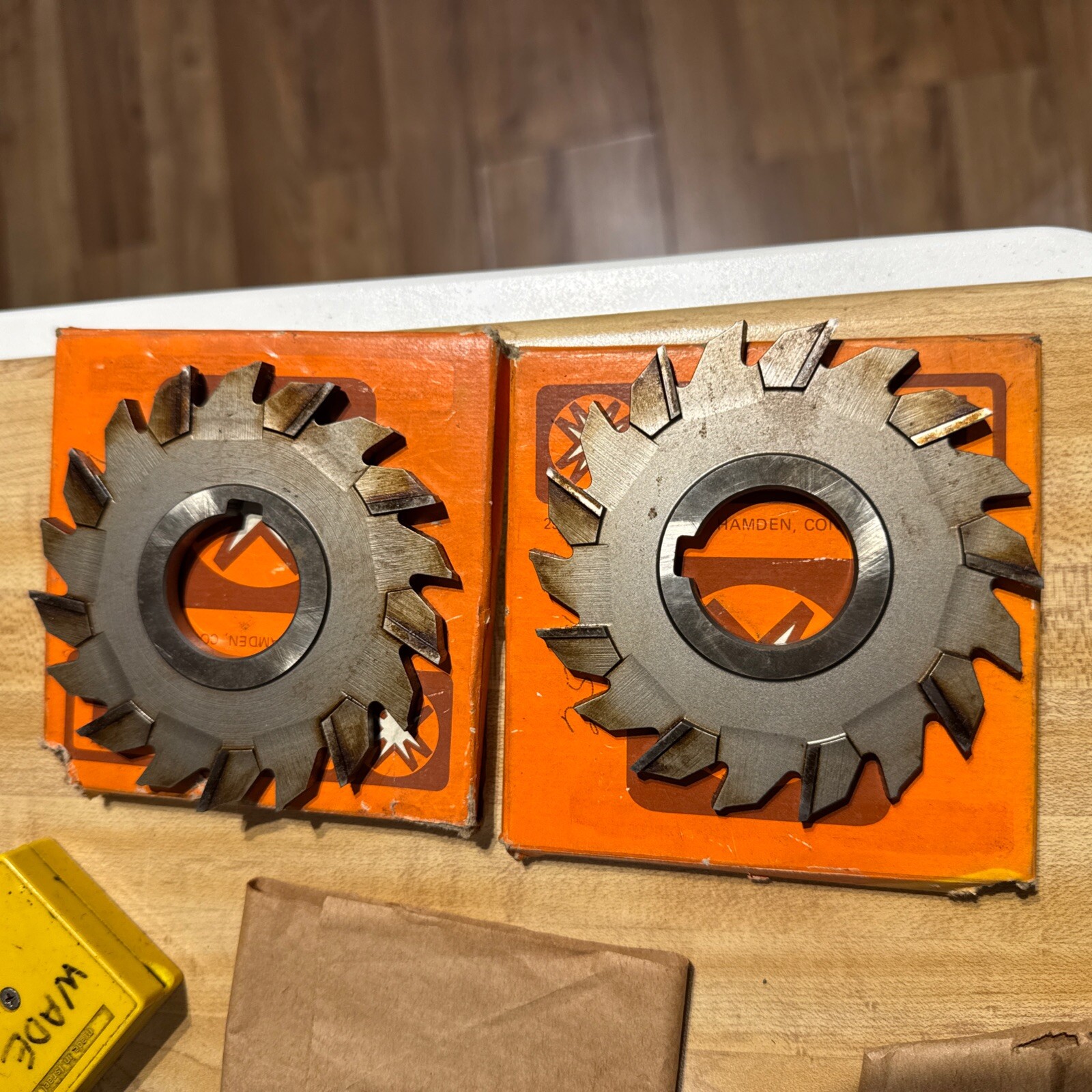 (2) Moon USA 4” x 1/4” x 1-1/4” Bore HSS Staggard Tooth Slot Milling Cutter B-84