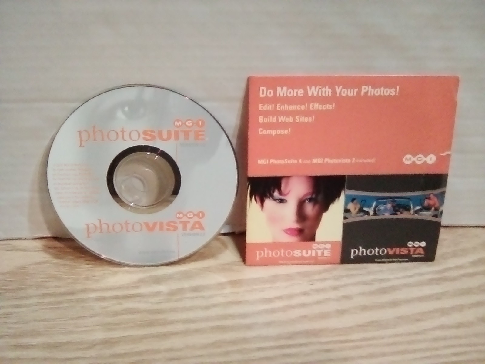 MGI Photosuite 4.0 and Photovista 2.0 PC CD Photo Editing Photoshop 2002