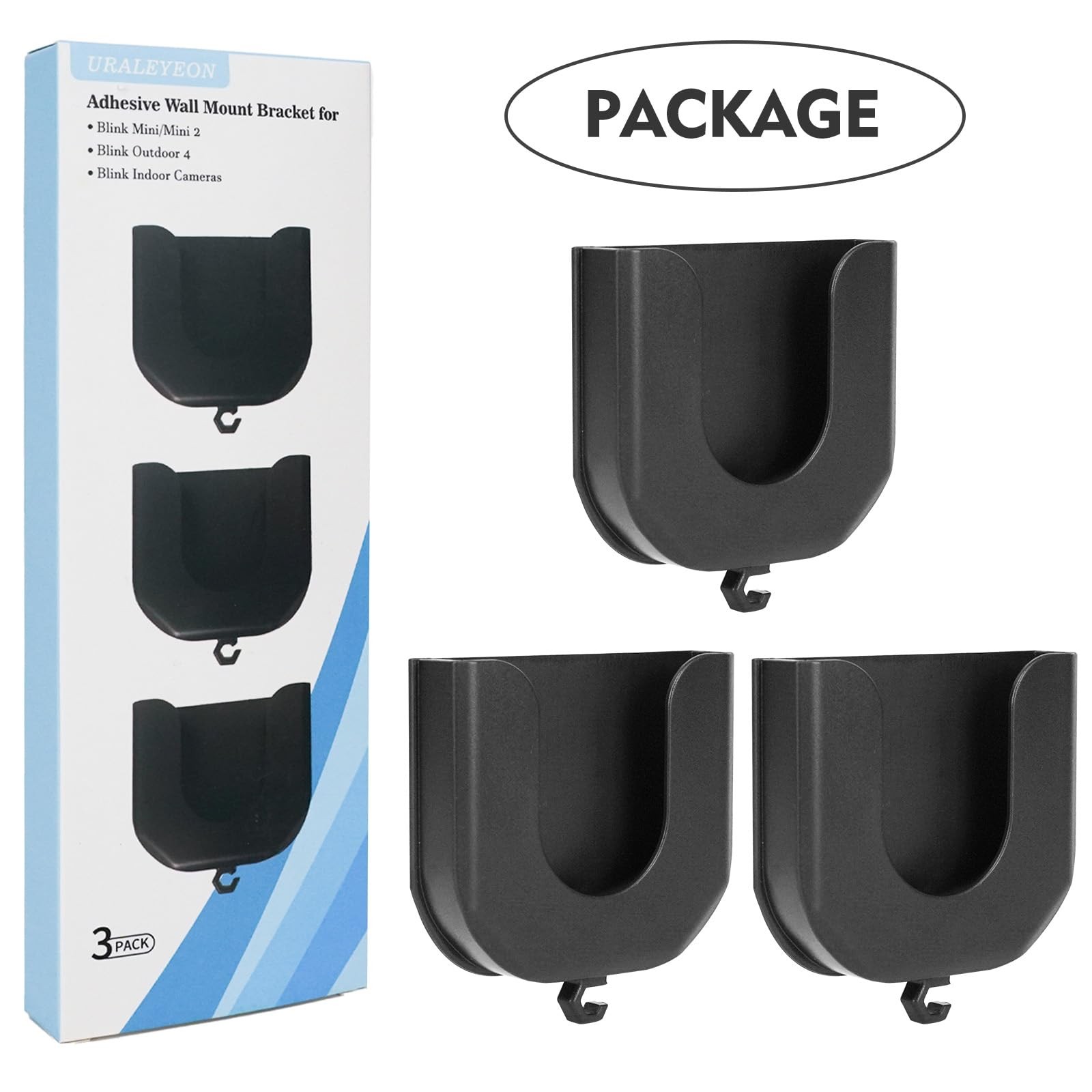 Blink Camera Mount 3 Pack No Drill HBV Adhesive for Blink Outdoor 4, Mini 2