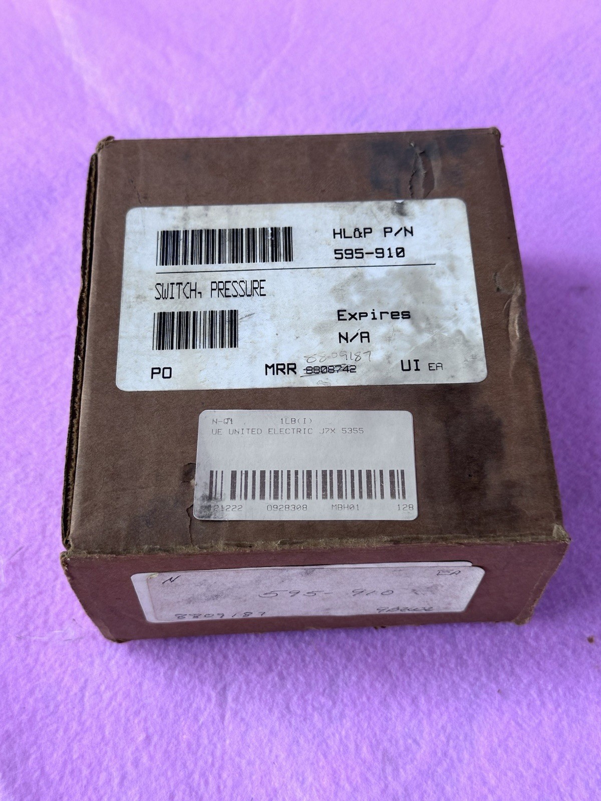 UE United Electric J7X-5355 Listed Alarm Pressure Switch