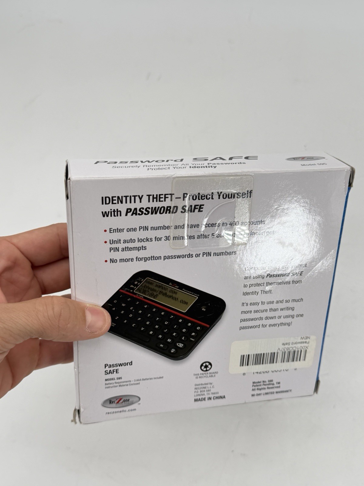 RecZone Password Keeper Safe Vault Password Organizer RecZone Model 595