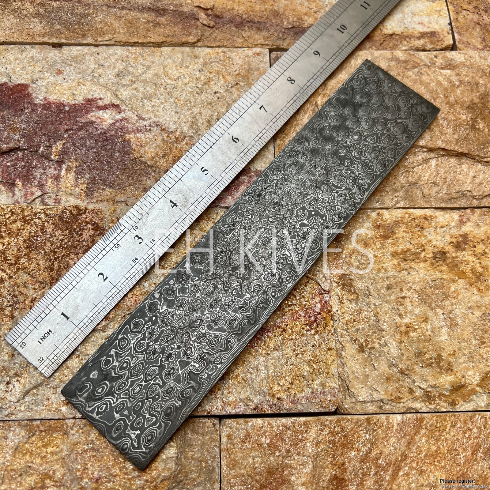 Damascus Steel Knife Blank Billet - 1095 & 15N20 Steel - Custom Forge Bar Supply