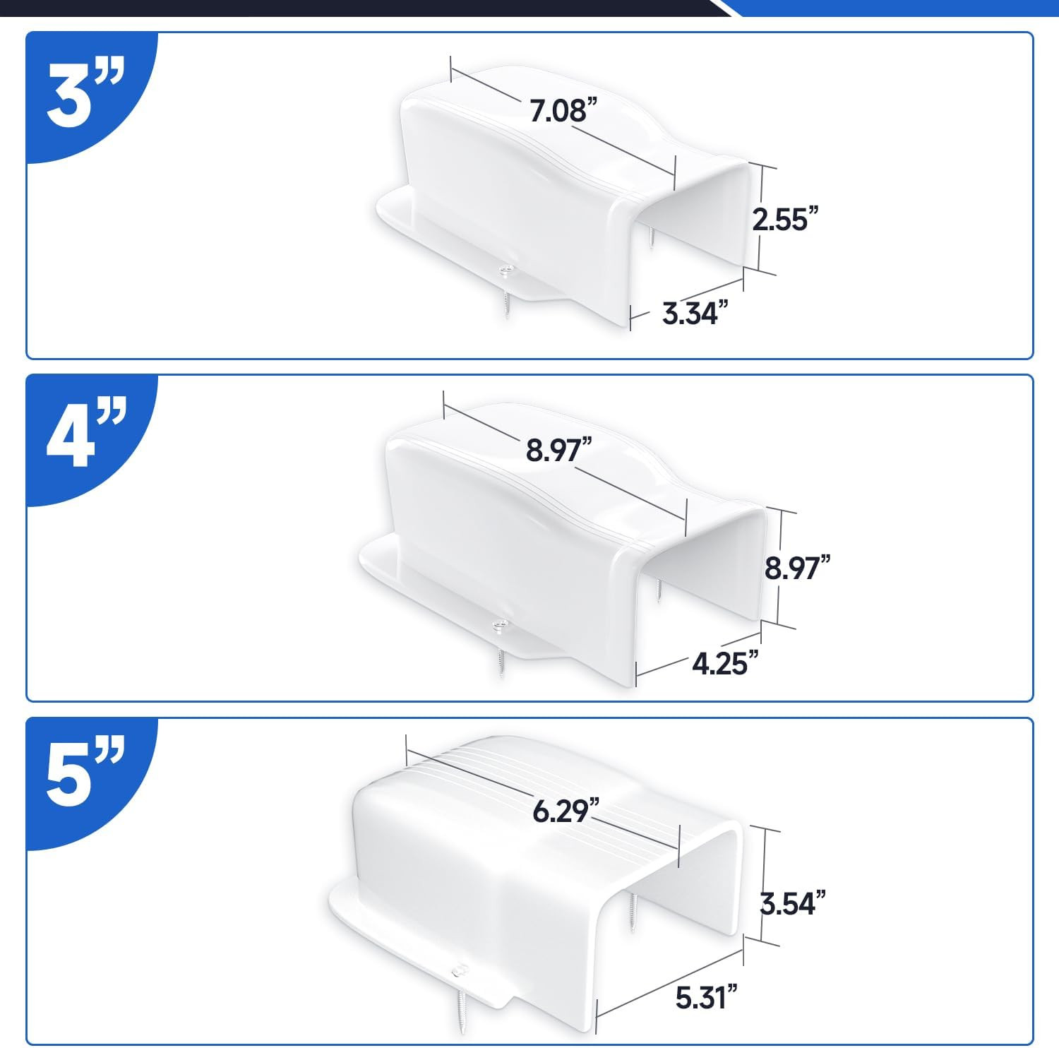 3'' Width Entry Wall Cover, Mini-Split Line Set Cover Accessories for Mini Split