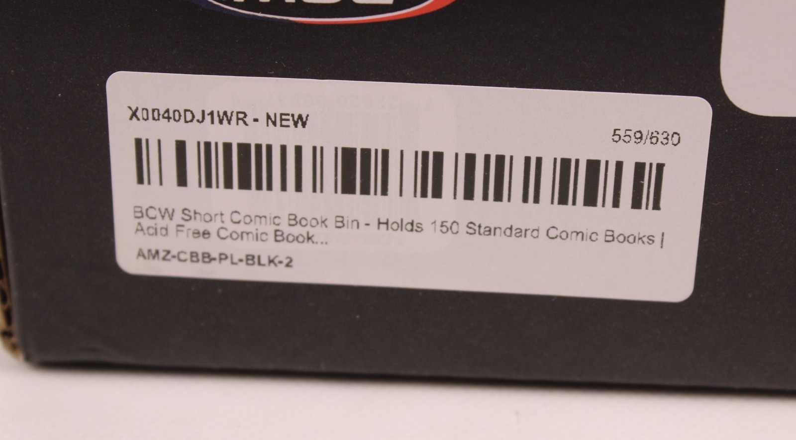 BCW Short Comic Book Bin Heavy Duty Stackable Plastic Box Holds 150 Bagged NOB