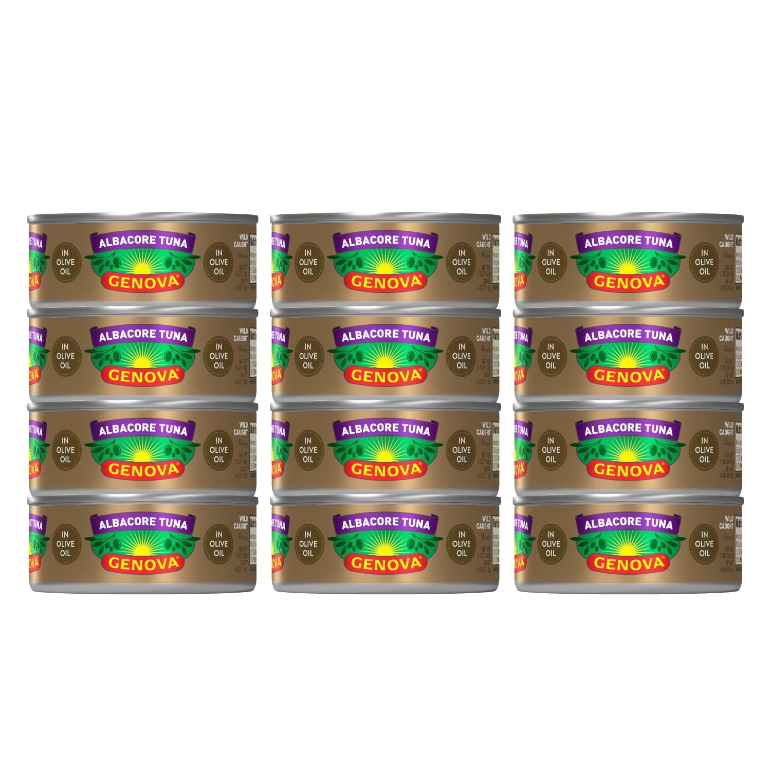 Genova Premium Albacore Tuna in Olive Oil, 5 Ounce Cans 5 (Pack of 12)