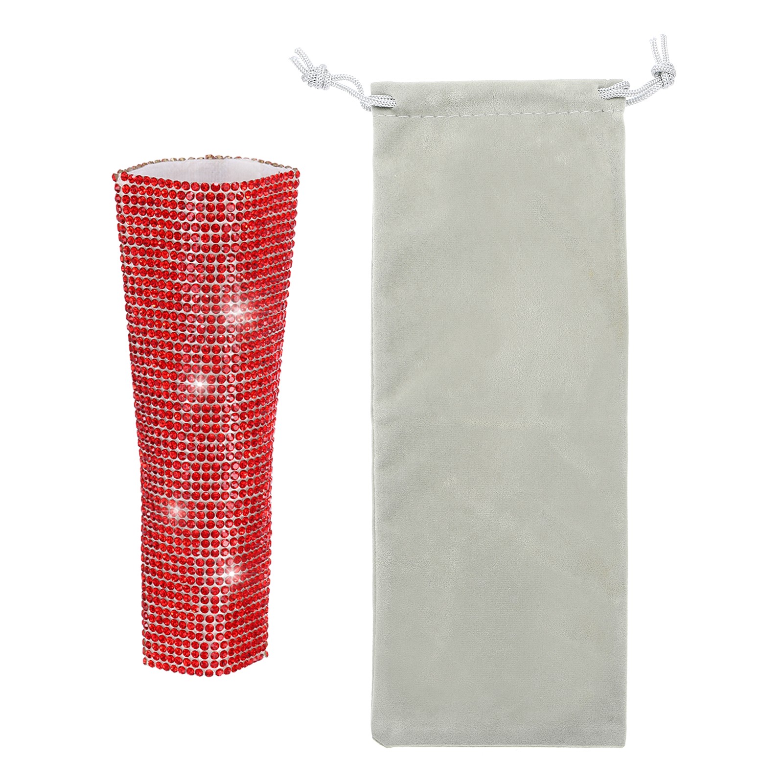 Red Mic Handle Cover, Mic Not Included(With Grey Bag)