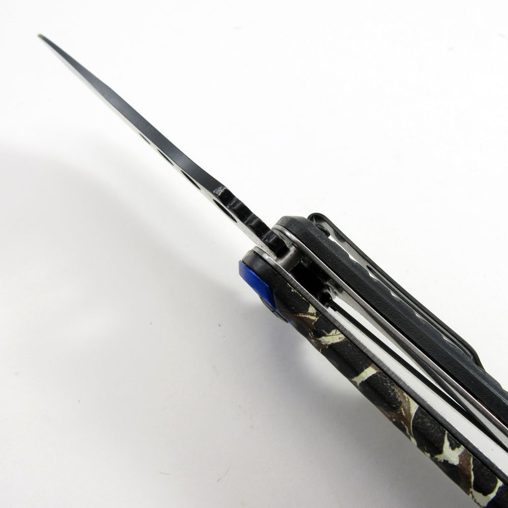 NEW Pocket Knife Spring-Assist Folding Blue Black Blade Camo Hunter Tactical EDC