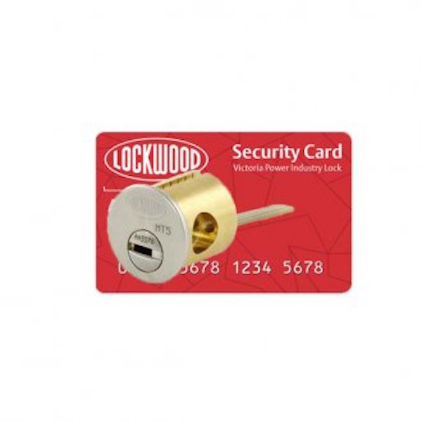 Lockwood Rim Cylinder 201PI2MT5SC Keyed to VPIL-Power Industry (VIC) Master Key-