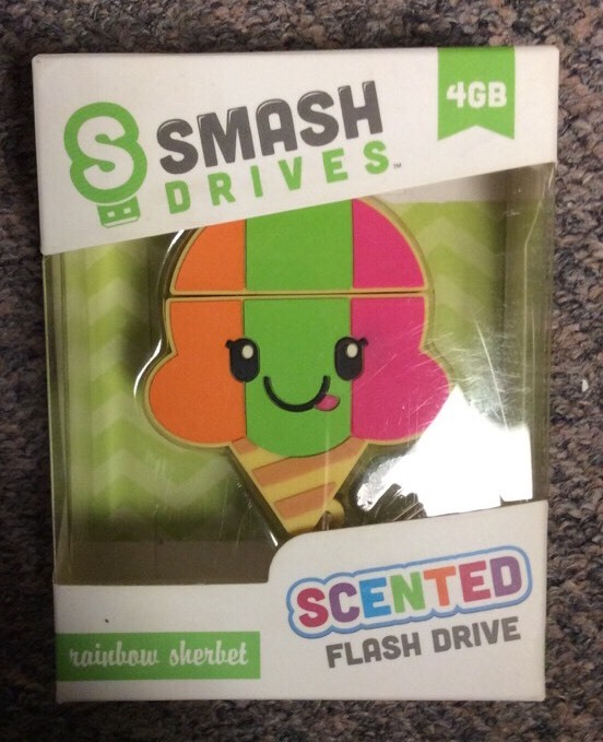 Scented "Smash Drive" 4GB Flash Drive with keychain