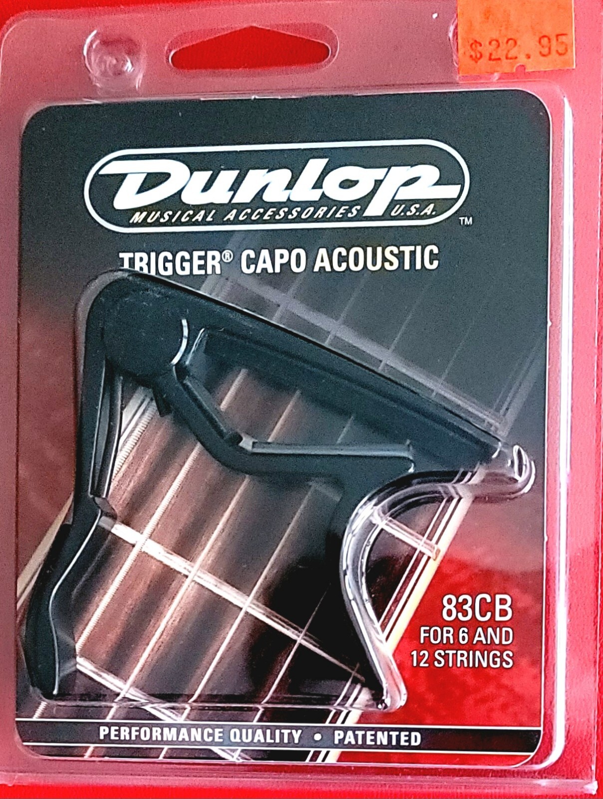 Dunlop Trigger Capo Acoustic  for 6 and 12 String Guitars , Curved #83CB