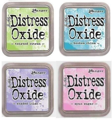 Tim Holtz Ranger Distress Oxide Ink Bundle - Four 3" x 3" Pads (L - Lights :