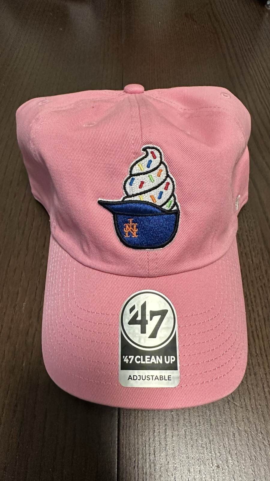 New York Mets 47 Brand Clean Up Sprinkle Ice Cream Pink Cap Hat Brand New