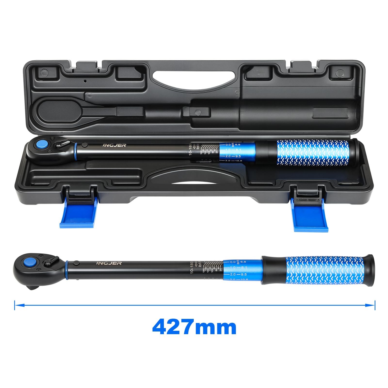 UPGRADE 1/2" Drive Click Torque Wrench,10180ft.lb,DualDirection Adjustable 72...