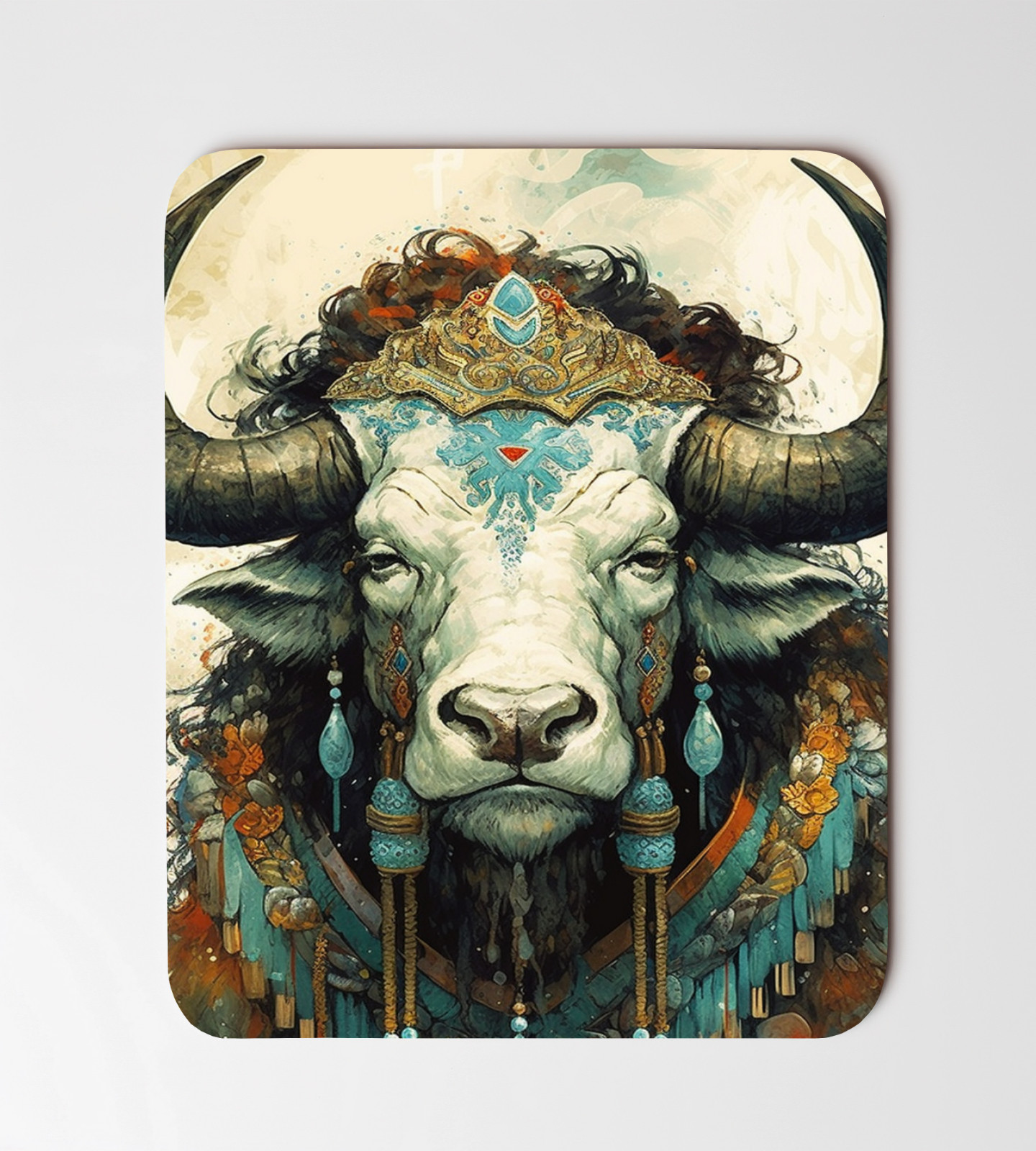 Anthropomorphic Bison In Clothes Mouse Pad 8"x9.5" Non Slip Rectangle Mousepad