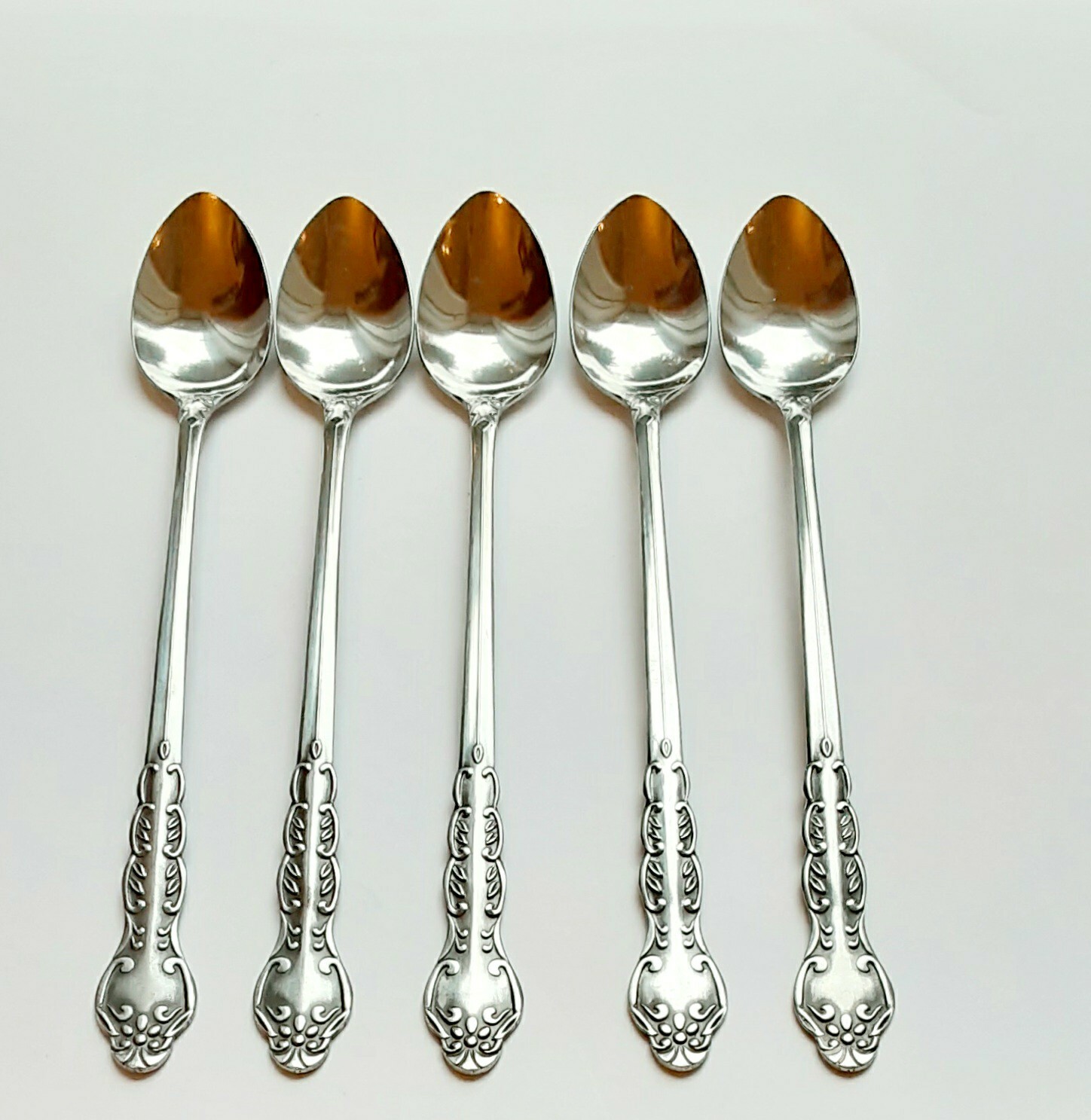 (5) National NANCY Stainless Iced Tea Spoons (Japan)~Free Shipping