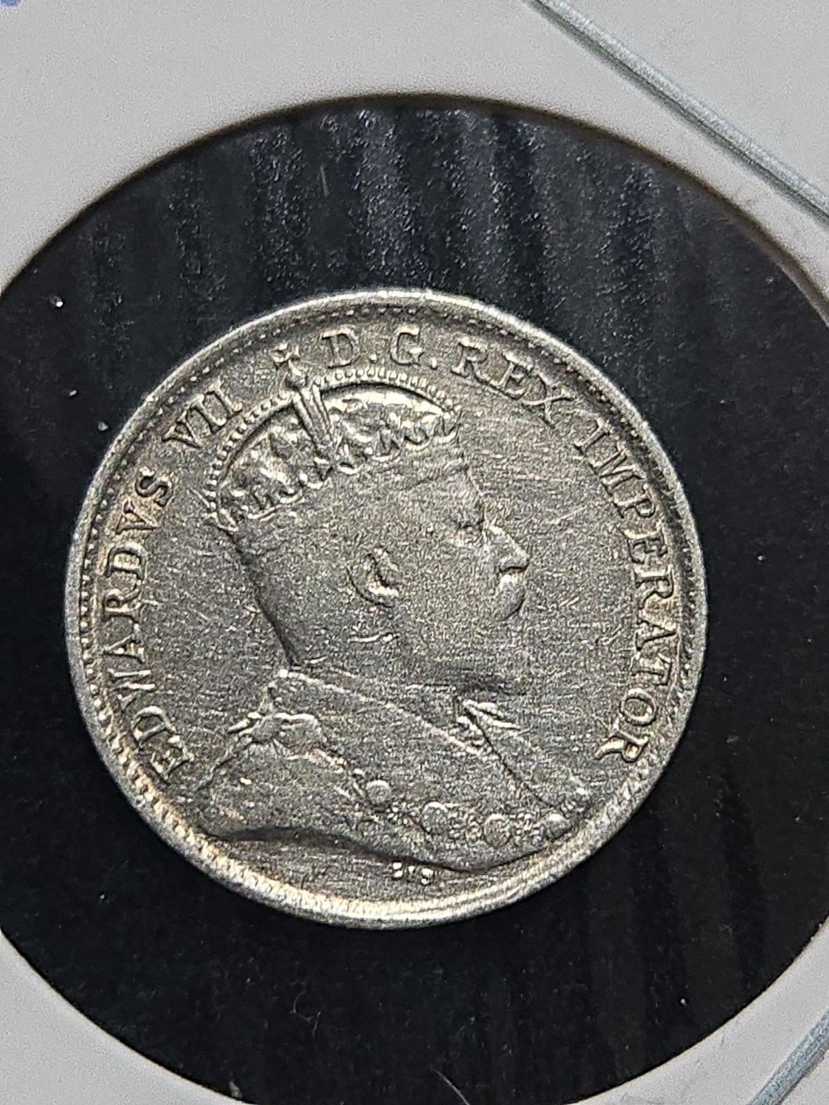 Canada 1905 Silver 5 Cents AU