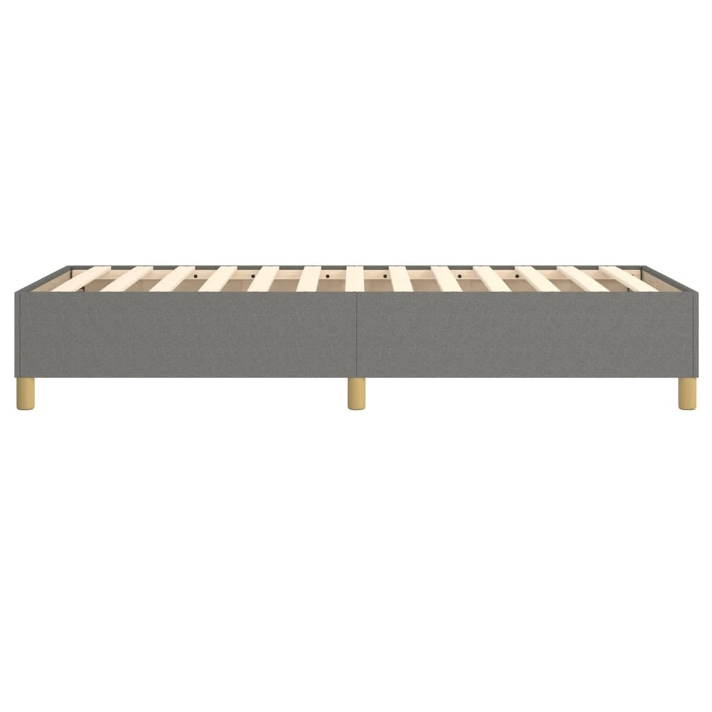 Box Spring Bed Frame Dark Gray Twin XL Fabric (US Only)