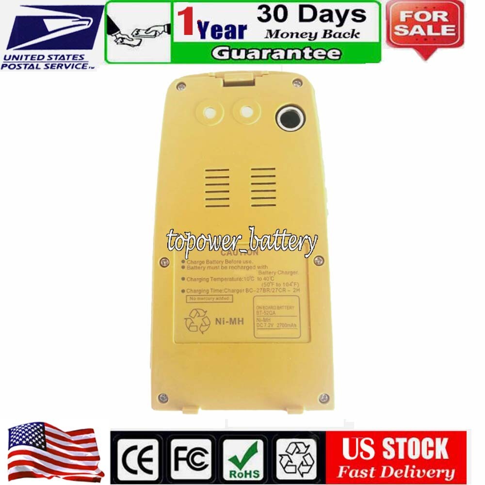 Battery for TOPCON TOTAL STATION, SURVEYING, BT-52QA,BT52Q,GPT,GTS BT-52Q 7.2V
