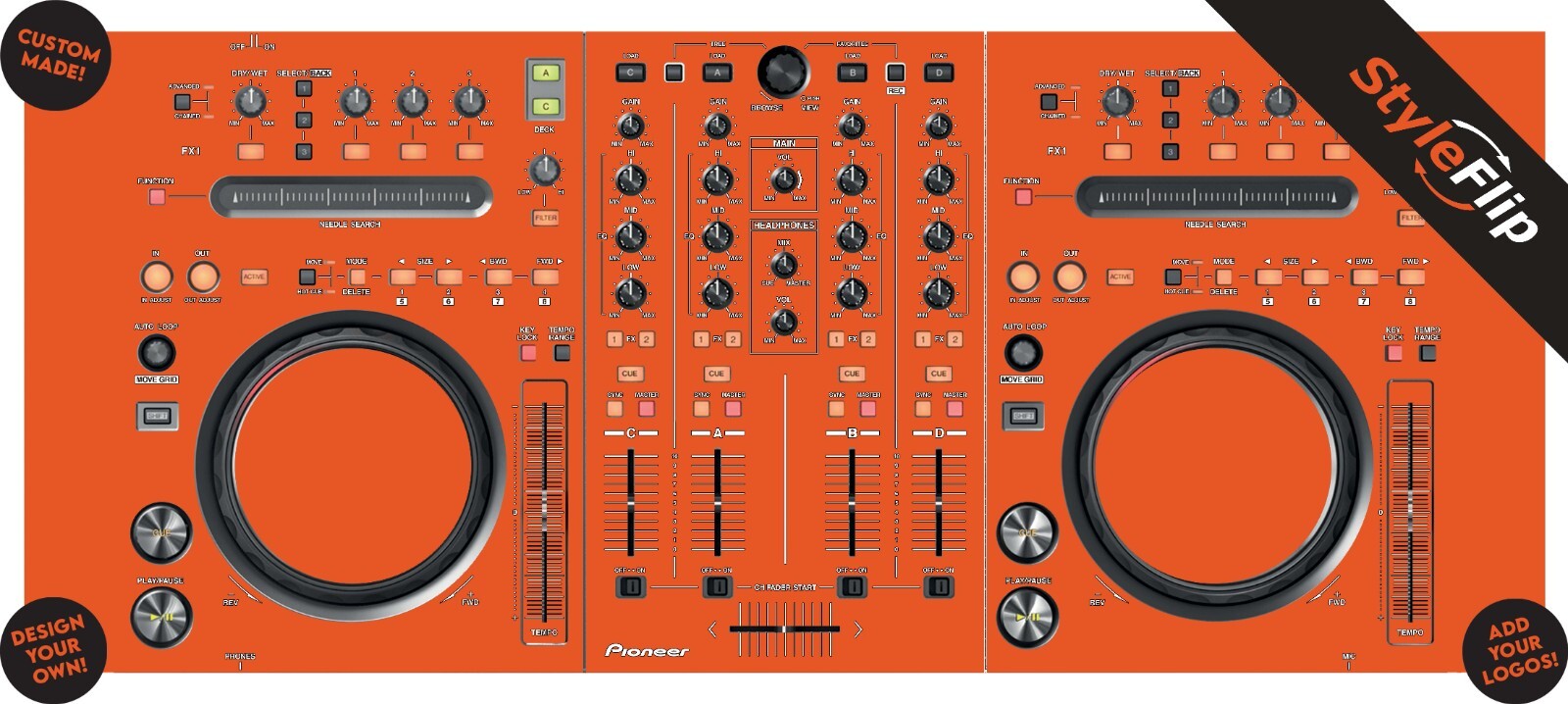 Pioneer DDJ-T1 Skin | Custom Design | Protective Decal | StyleFlip Skins