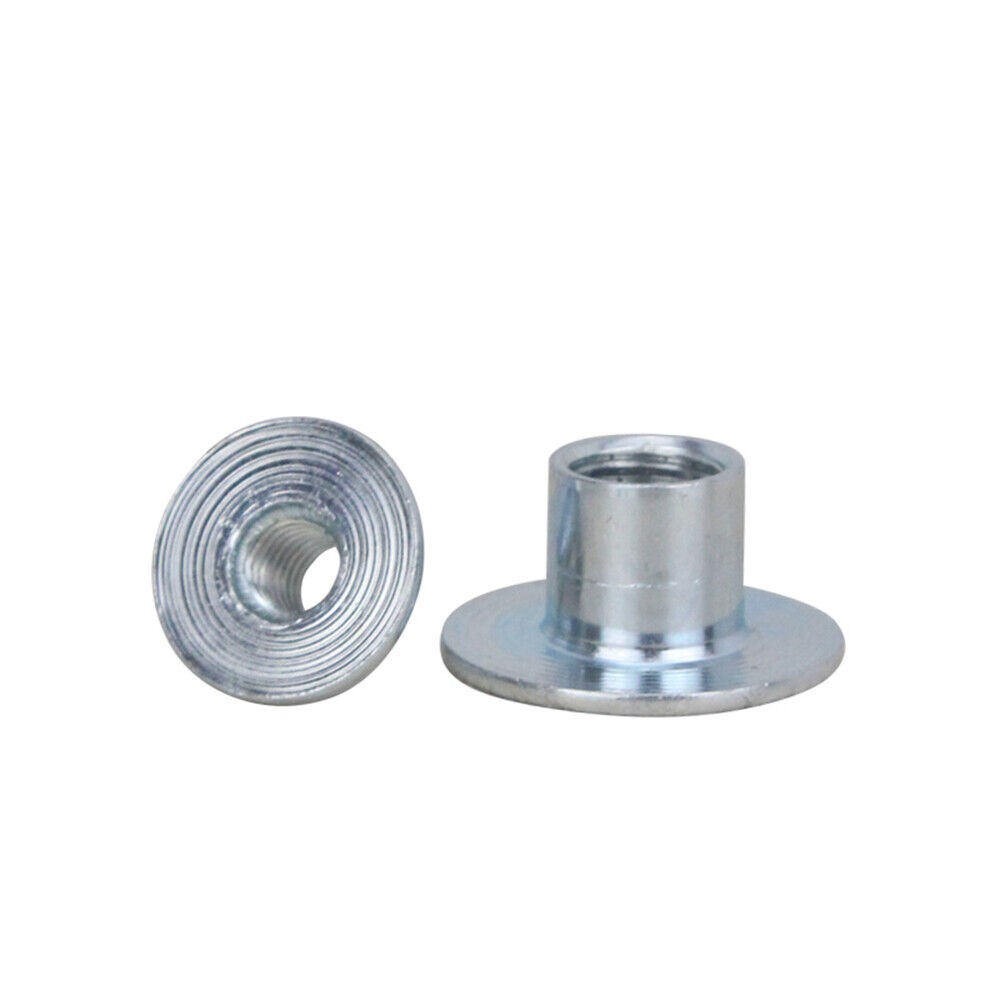 10x Cold Compression Steel M5 x 8mm, Round Socket, Weld Nut Insert, T Nuts