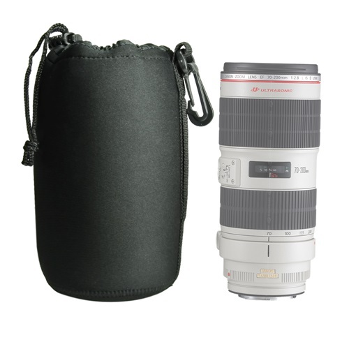 DSLR camera Drawstring Neoprene Lens Pouch Bag  Extra Large size - USA SELLER