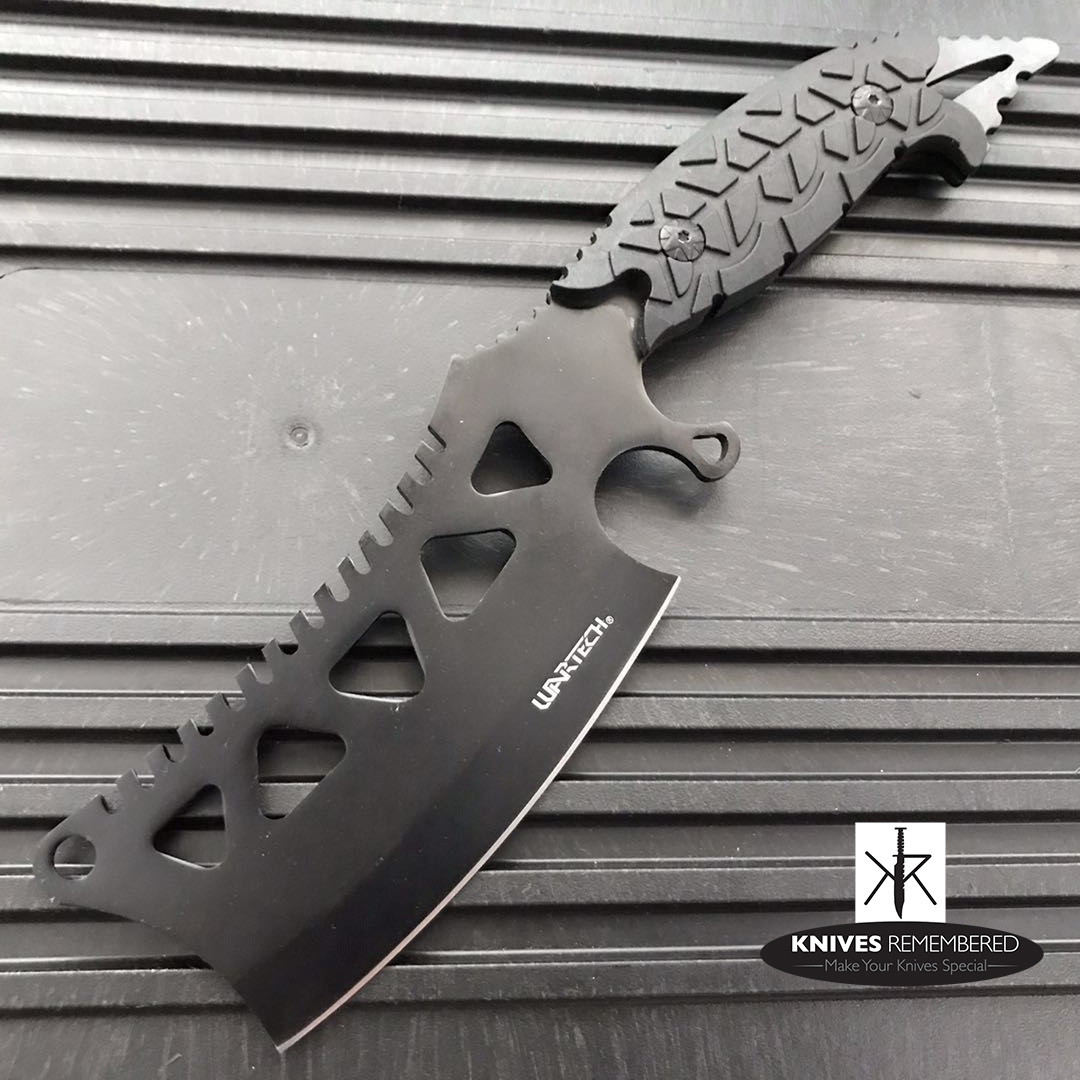 Monogram Custom Knives Engraved Personalized Knife Fixed Blade Hunting Cleaver
