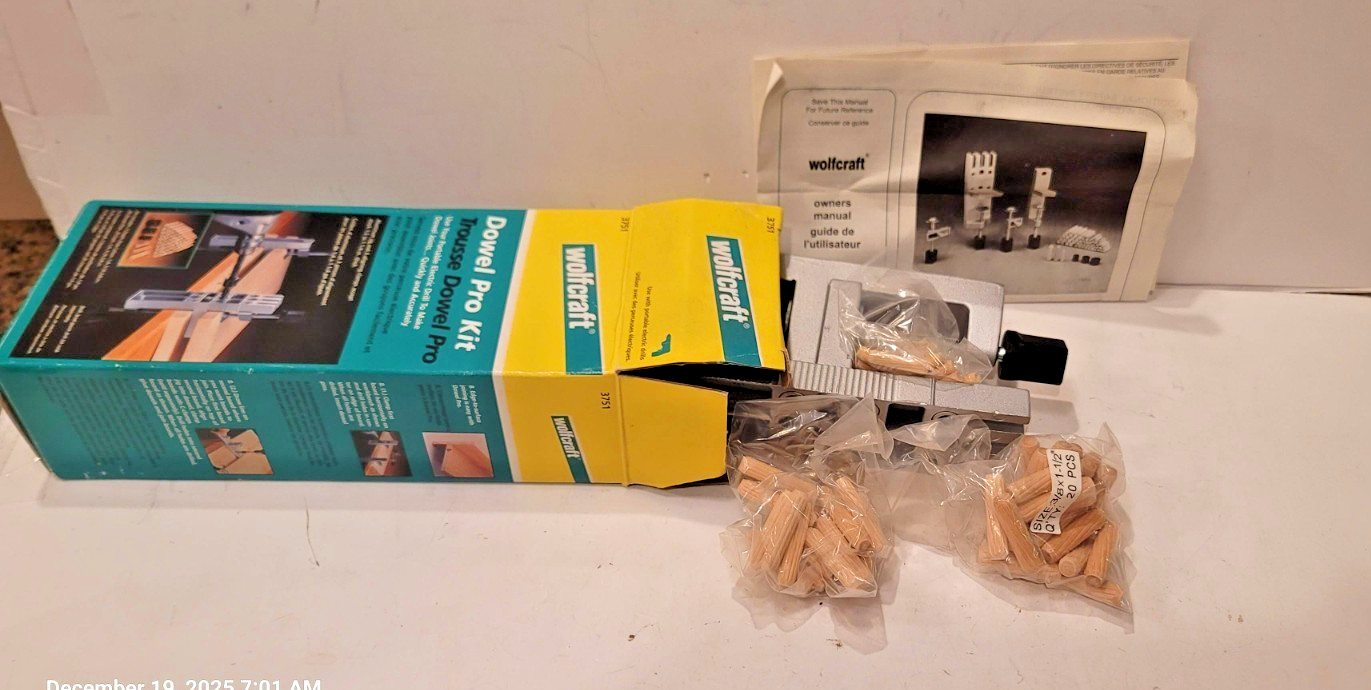 Wolfcraft # 3751  Dowel Pro Kit Trousseau Dowel Pro New in Box