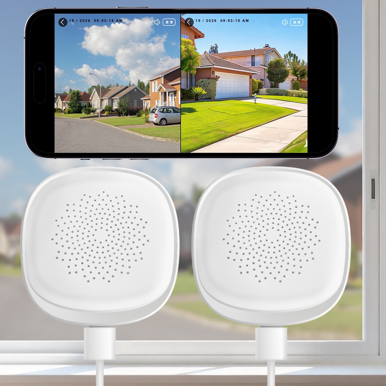 Window Camera WIFI6 Security Camera Indoor Camera 2K 24/7 Recording for tuya APP