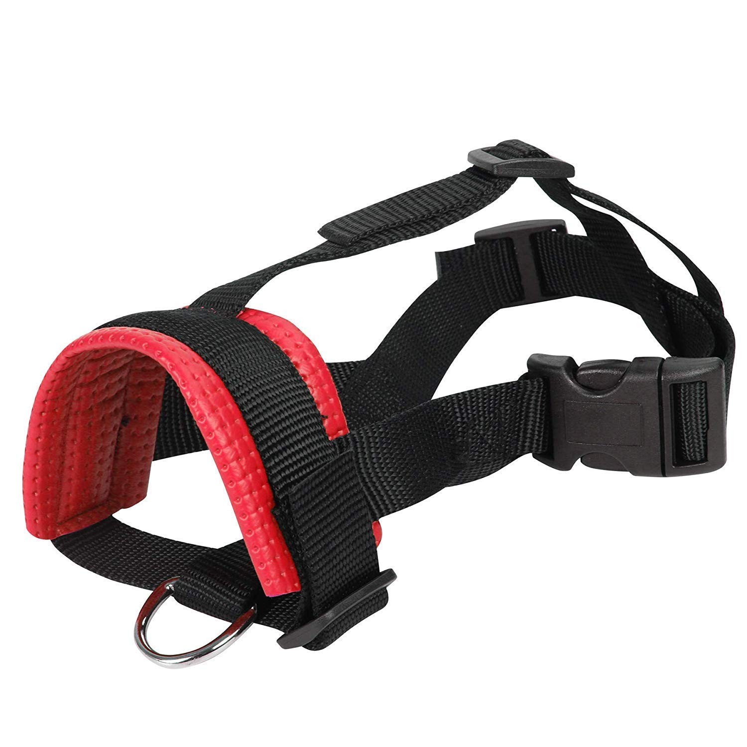 Head Strap Dog Muzzle Prevent from Taking Off by Paws for S, Red-New