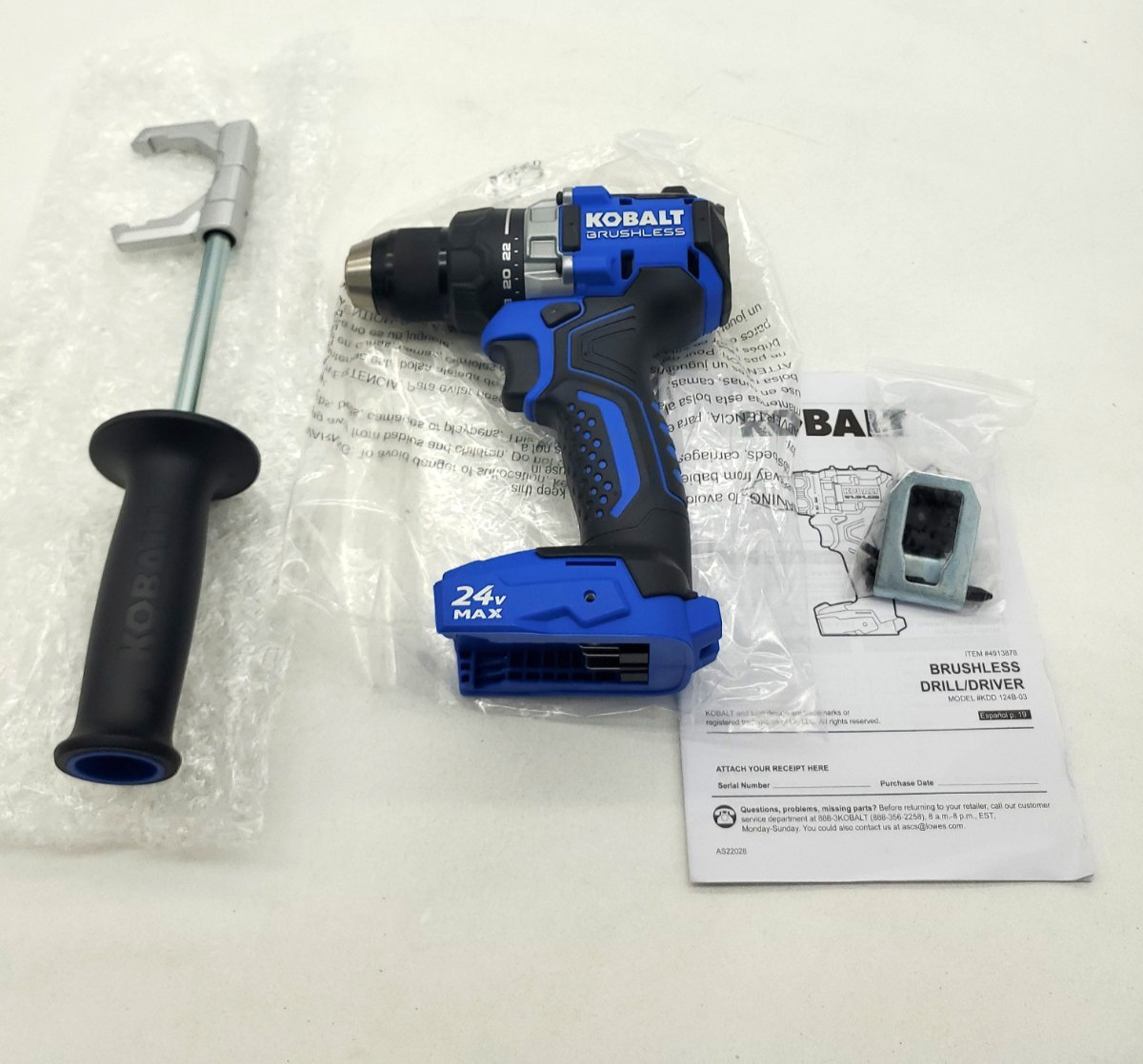 Kobalt 24V Keyless Brushless 1/2" Drill Driver KDD125B-03