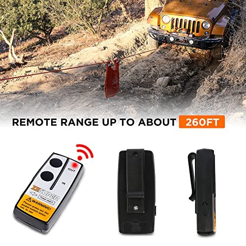 Wireless Winch Remote Control Kit with Receiver 2PC Handset Truck ATV UTV SUV