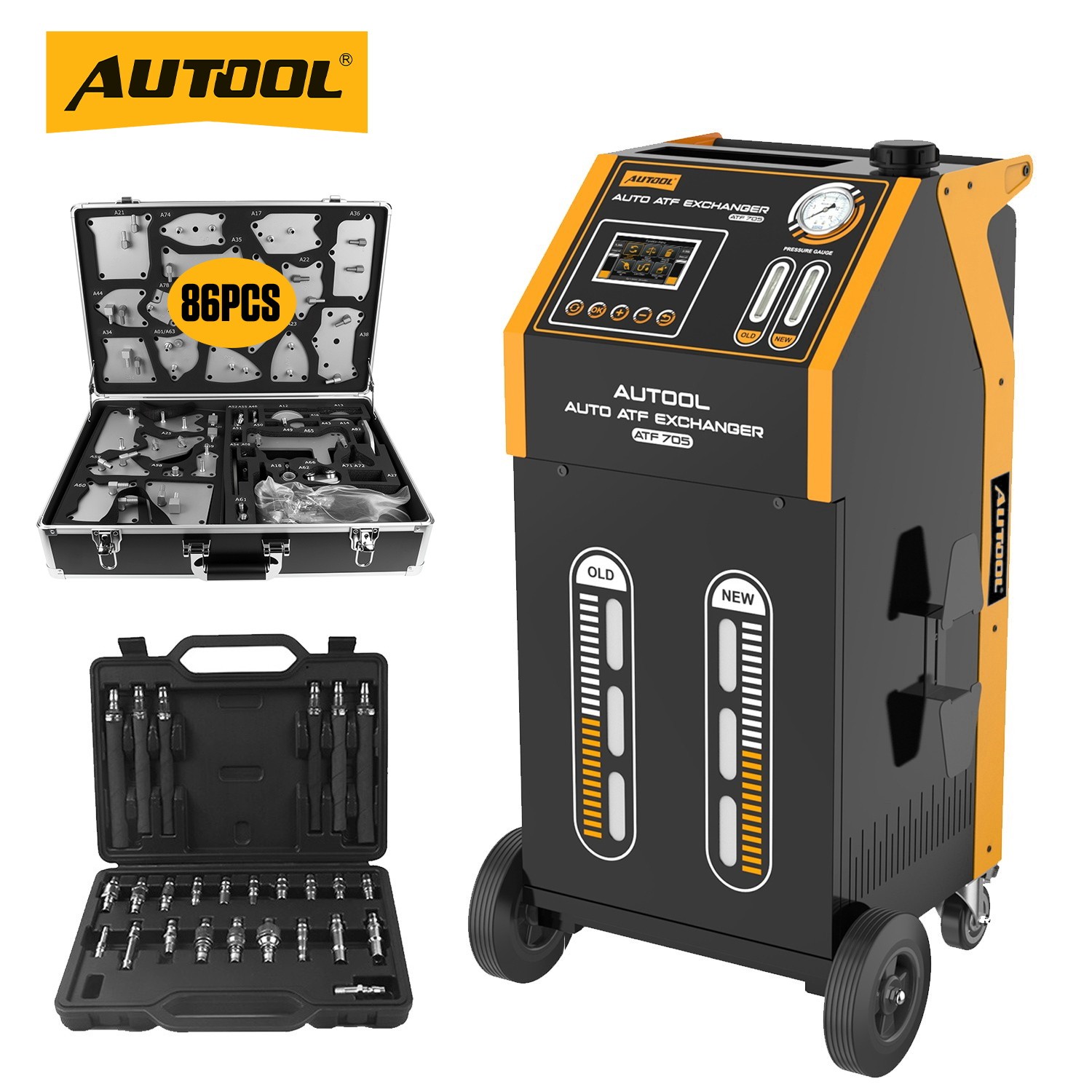 Auto Transmission Fluid Exchange Flush Cleaning Oil Exchanger 86pcs Joint Adapte