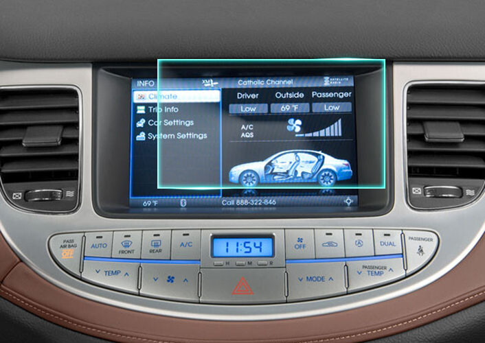 Crystal Clear Screen Protector for 2011 Hyundai Genesis Vehicle Navigation