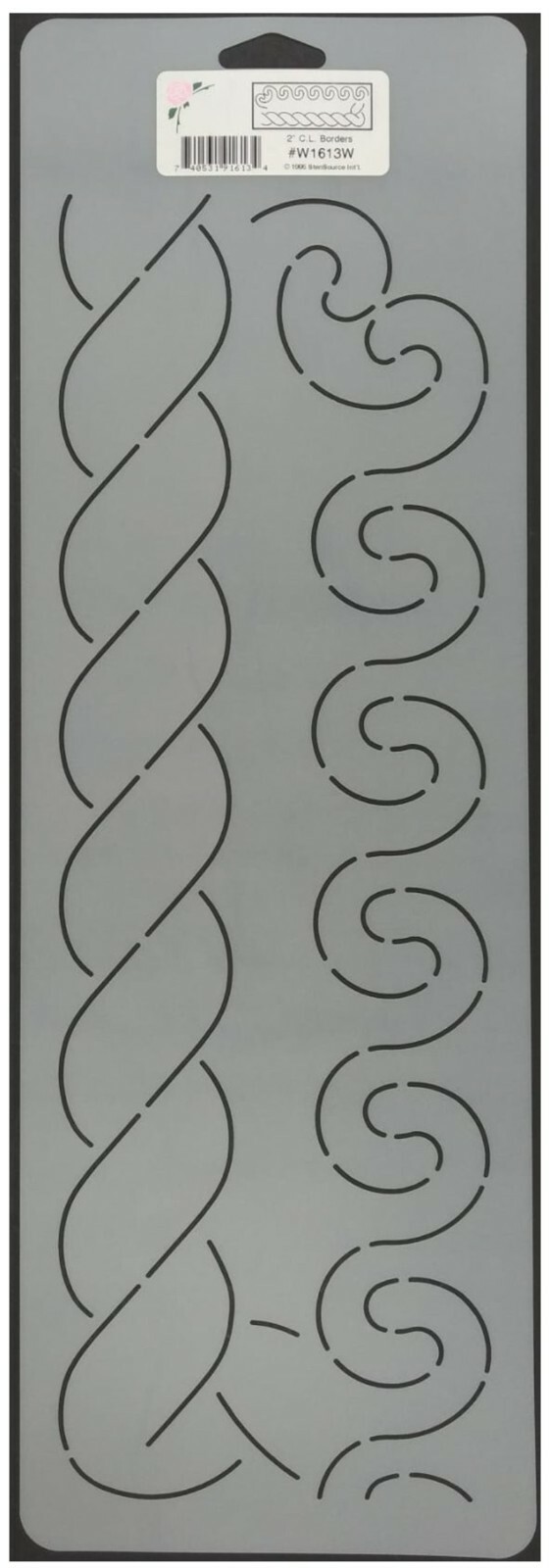 2 Quilting Stencils Lattice, Rope & Wave Swirl Border 2" Quilt Pattern Templates