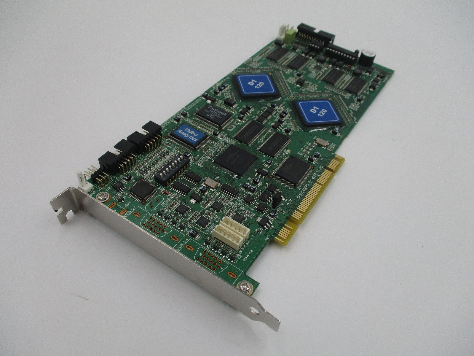 Pelco 8CH/240FPS D1 MPEG V1.40 PCI Video Capture Card Tested Working