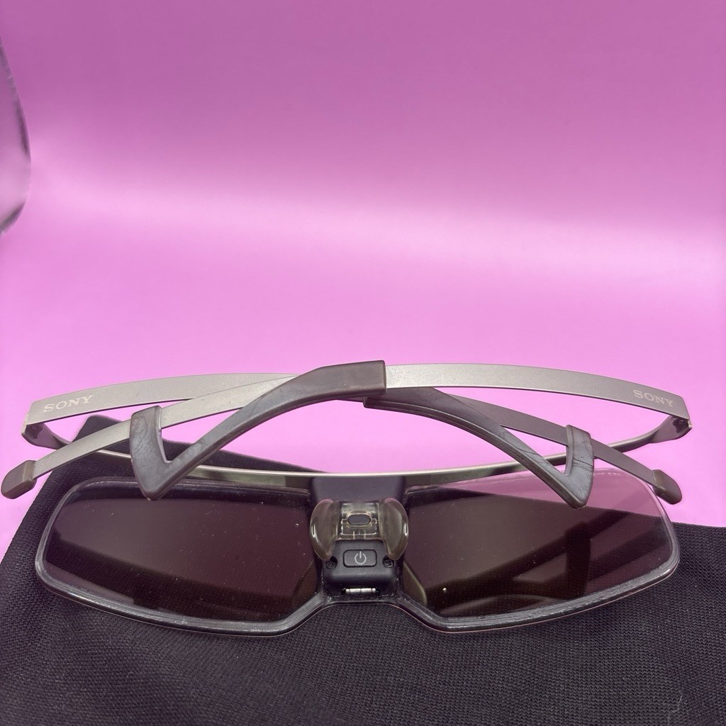 Sony Active Shutter Technology 3D Glasses Black w/ Case/Pouch