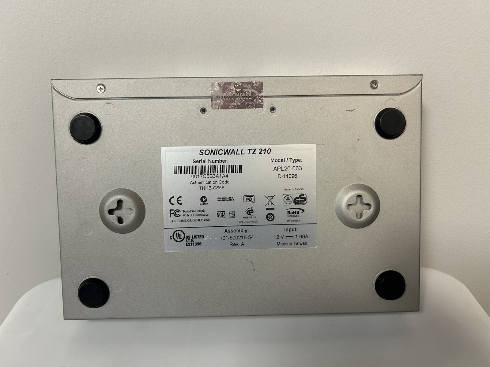 SonicWall TZ 210 Model APL20-063 Network Security Firewall w/ Power Cord