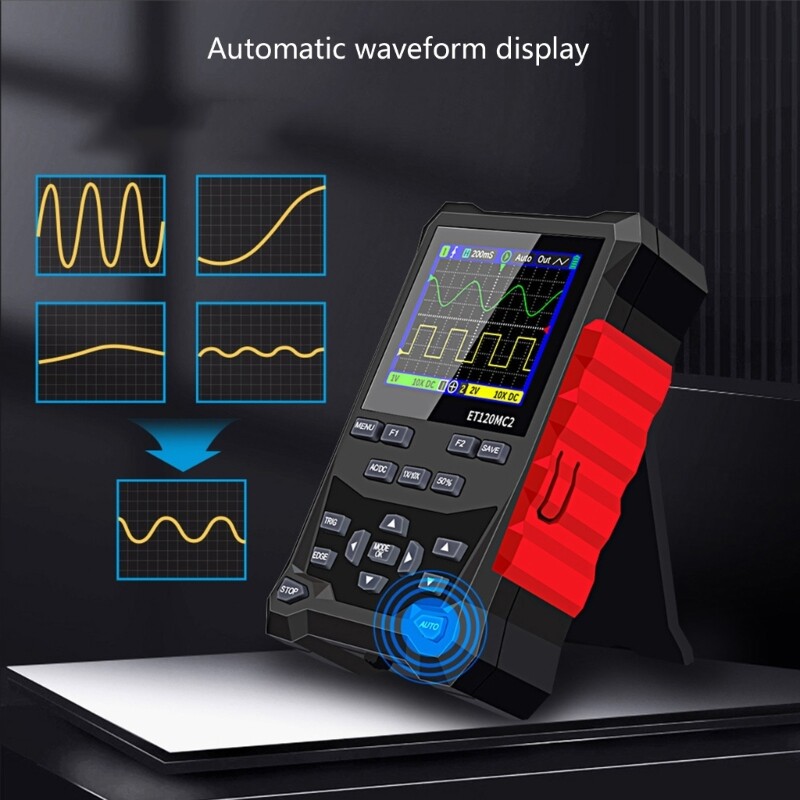 Handheld Waveform Generator Auto/Normal/Single Three Triggers Modes Oscilloscope