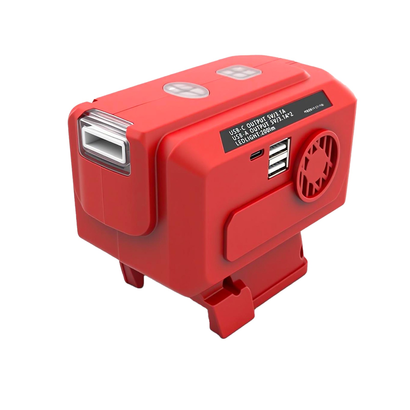 200W Portable Power Inverter Compatible with Milwaukee 18V Battery, DC 20V to AC